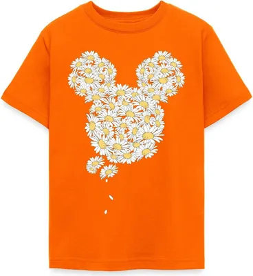 Produktbild von Mickey & Minnie Mickey Mouse Gänseblümchen Teenager T-Shirt, 134/146 (9-11 Jahre), Orange