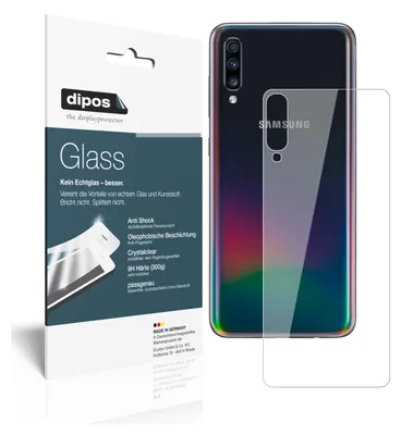 Obrázok produktu pre 2 ochranné fólie pre zadnú časť telefónu Samsung Galaxy A70s – antinárazová fólia 9H, vyrobená z tvrdeného skla (1x pre prednú časť + 1x pre zadnú časť)