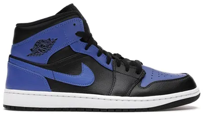 Image de Jordan 1 Mid Hyper Royal en cuir texturé - Taille EU 46