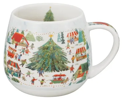 Obrázek produktu pro Porcelánový hrnek v dárkové krabičce, motiv "Vánoční trhy", objem 430 ml