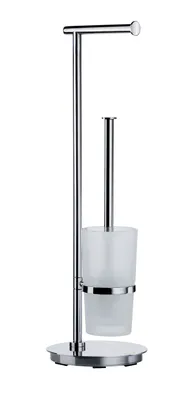 Produktbild von Smedbo OUTLINE - Toilettenpapierhalter Standmodell/WC-Bürste mit Behälter in Edelstahl poliert FK607