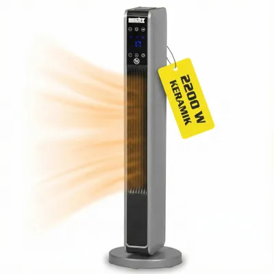 Produktbild von HECHT 3611 Keramik Heizlüfter Elektro | 2in1 Ventilator | 2200 W | Touchscreen und Thermostat