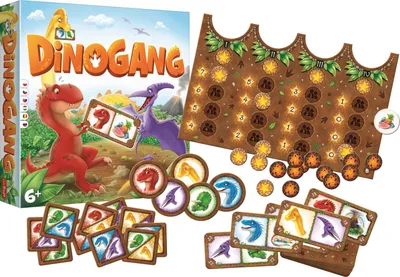 Immagine prodotto di Diventa un maestro di strategia con il gioco Dinogang - Un fantastico gioco da tavolo TREFL in cui le tartarughe combattono per il dominio! Un divertimento perfetto per tutta la famiglia!
