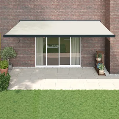 Immagine prodotto di vidaXL Tenda da sole retrattile, crema, 5x3 metri, tessuto e alluminio