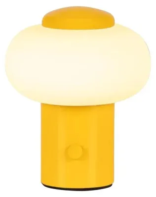 Produktbild von Lucide GUSTAV – Akku-betriebene Tischlampe – Akku – Ø 8 cm – Dimmbare LED – 1x 0,8 W, 2700 K – Gelb – Tisch- und Nachttischlampen (44520/01/34)