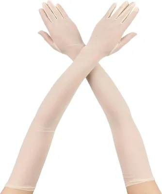 Imagen del producto de Guantes largos de tul, color , talla única, para disfraces