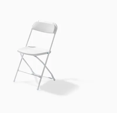Produktbild von Budget Klappstuhl weiß/weiß, klappbar und stapelbar, Stahlgestell, 43x49x80cm (BxTxH), 50170