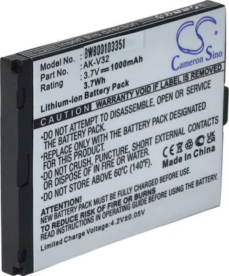 Produktbild von vhbw Akku kompatibel mit Emporia Click V32, V32C Handy Smartphone Telefon (1000 mAh, 3,7 V, Li-Ion)