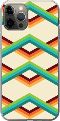 Produktbild von MuchoWow® Handyhülle Schutzhülle Hülle für Telefoonhoesje iPhone 12 Pro Retro - Streifen - Design - Siebziger Jahre Silikon Softcase Handy Hülle - Abdeckung