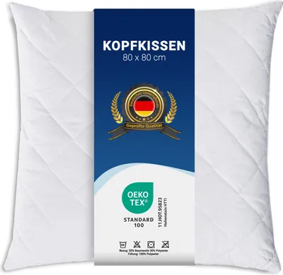 Produktbild von Kopfkissen, 80x80 cm, 840 g, weiß