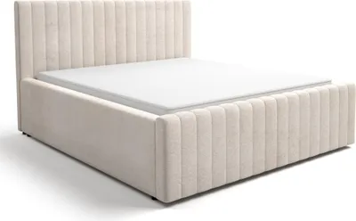 Produktbild von Polsterbett 180x200 in Beige, modernes Design mit edler Steppung - BERNALDA-166