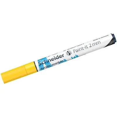 Image de Marqueurs acryliques Schneider, Paint-It 310/320/330, couleur:jaune, largeur de trait:2 mm