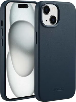 Produktbild von Accezz MagSafe Leather Backcover iPhone 15 - Nightfall Blue