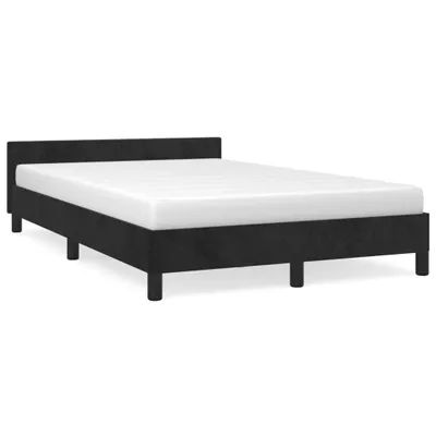 Produktbild von vidaXL Bettgestell ohne Matratze Schwarz 120x190 cm Samt