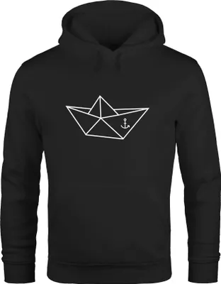 Produktbild von Hoodie Herren Schiff Anker Kapuzenpullover Pullover mit Kapuze Moonworks® schwarz XL
