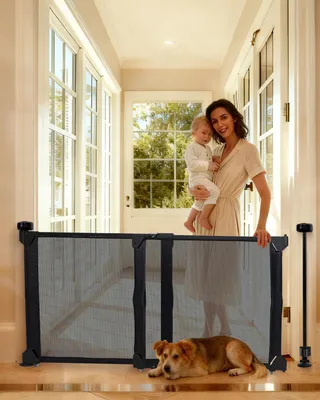 Image de Barrière de sécurité pliable pour bébé, de 81 à 140 cm, pour escaliers et portes