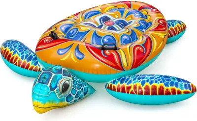 Produktbild von Bestway Aufblasbare Schildkröte Mediterran mit Griffen 183x173 cm +3 Jahre Strand/Pools 41523