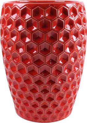 Produktbild von Provencelia Keramik Pflanzkübel Versailles Rot, Ø38 x H54 cm, handgefertigt, glasiert, Outdoor, Garten, Terrasse