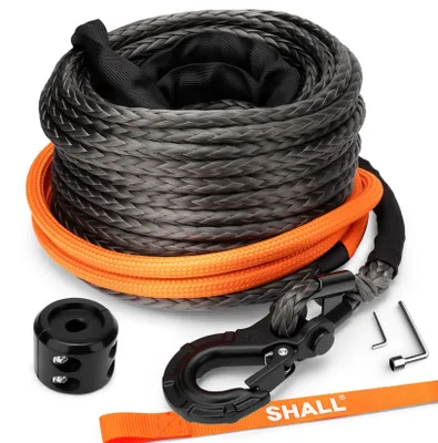 Image de Cordes et sangles de traction, 1 cm x 92 pieds, corde synthétique, capacité de 11,5 tonnes