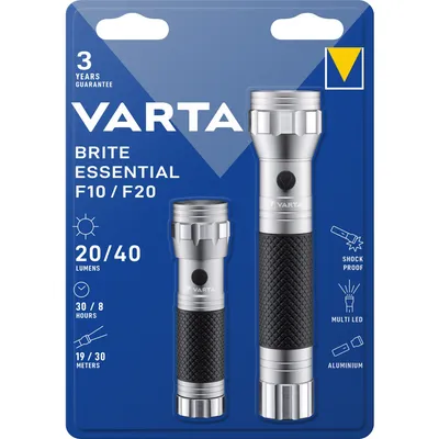 Obrázok produktu pre Vart LED Taschenl. Brite Ess. Twinpack 15608 + 15618, Retail Blister