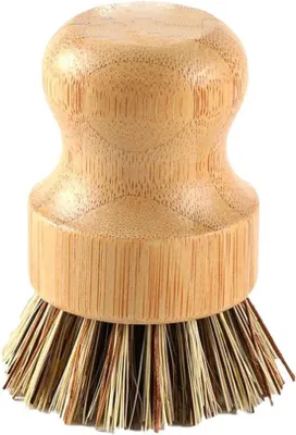 Image de Lot de brosse à récurer en bambou et de brosse à vaisselle en bambou pour le nettoyage de la cuisine