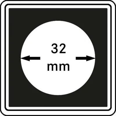 Produktbild von Lindner 2240032 Münzkapseln CARRÉE 32 mm, 4er Pack