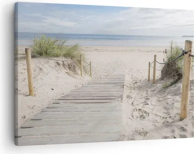 Produktbild von Bild auf Leinwand - Leinwandbild - Einteilig - Strand Düne Eintritt - 70x50cm - Wand Bild - Wanddeko - Wandbilder - Leinwanddruck - Bilder - Wanddekoration - Leinwand bilder - Wandbild - AA70x50-4188