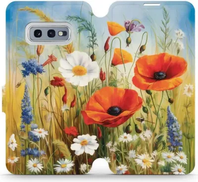 Produktbild von Handyhülle mit klappe für Galaxy S10e, Mobiwear Book, Wiesenblumen
