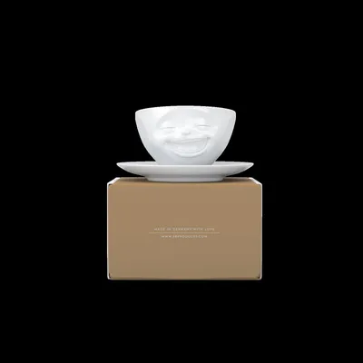 Obrázok produktu pre FIFTYEIGHT Kaffeetasse 200ml - Lachend weiß