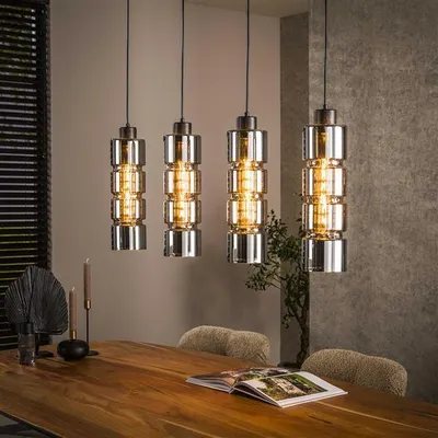 Produktbild von Hoyz-Kollektion – Hängelampe 4L Zylinderglas – Artic Black