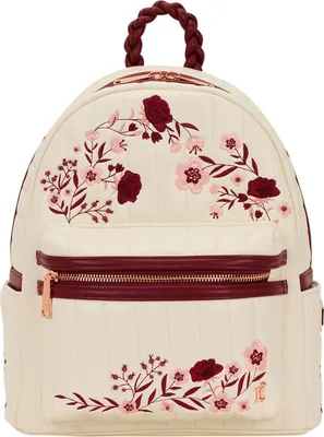 Obrázek produktu pro Loungefly Midi-Rucksack Cream & Red Floral