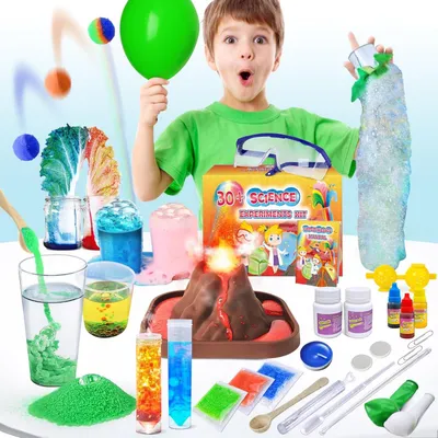 Obrázok produktu pre Experimentálna Sada 30+, Vzdelávacie S.T.E.M. Hračky, pre Chlapcov a Dievčatá, Chemická Sada, Skákací Míč
