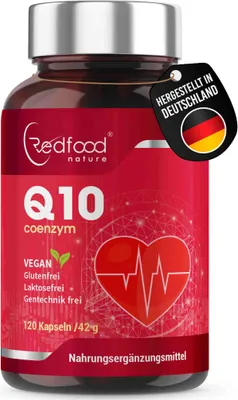 Produktbild von Redfood - Coenzym Q10 100 mg hochdosiert, 240 vegane Kapseln