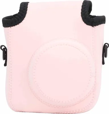 Immagine prodotto di Borsa per fotocamera istantanea, facile da usare, antipolvere, tracolla regolabile, borsa per Instax Mini 12, rosa chiaro