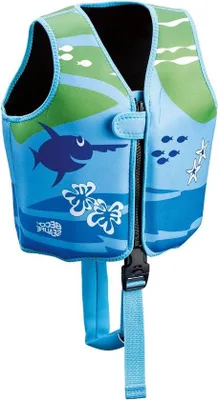 Produktbild von Famanu Schwimmweste Schwimmhilfe Schwimmtraining Wassersport - mehrfarbig blau-grün - Kinder - Größe S/M