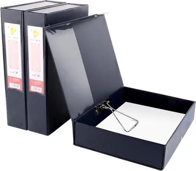 Immagine prodotto di Scatole per archiviazione A4, set da 3, nero con coperchio