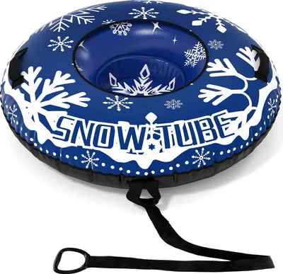 Zdjęcie produktu dla COSTWAY Nadmuchiwana opona śnieżna z liną holowniczą, dętka 107 cm, nadmuchiwane sanki z uchwytami, opona saneczkowa dla dzieci i dorosłych, niebieska