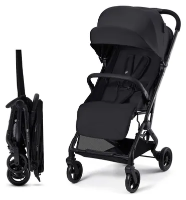 Image de Poussette Kinderkraft INDY 3 - De la naissance à 15 kg - Légère et compacte - Pliable d'une seule main - Noir