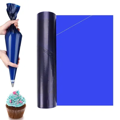 Image de Sacs de pâtisserie jetables, grande taille, 50 pièces, 52x25 cm, extra épais, qualité alimentaire (LDPE)