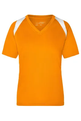 Produktbild von Ladies' Running-T Atmungsaktives Laufshirt orange/white, Gr. L
