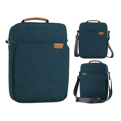 Produktbild von Wasserdichte Laptoptasche für 12,9–13,3 Zoll, Schulter- und Handtragbar, große Kapazität, weiches Innenfutter, Marineblau