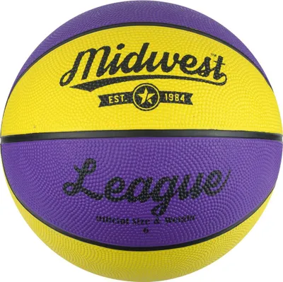 Produktbild von Midwest Basketball League lila-gelb Größe 6 Gummiball für Vereine