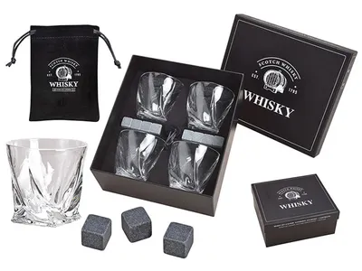 Obrázok produktu pre Veľký whisky set v elegantnej čiernej krabičke