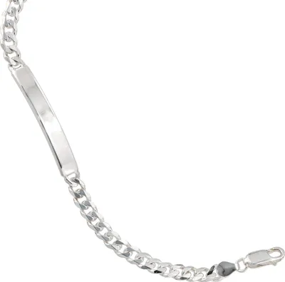 Produktbild von JOBO Schildband 925 Sterling Silber 21 cm Gravur Armband Karabiner