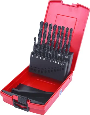 Produktbild von KS Tools 330.1620, Bohrer, Bohrerbit-Set, Drehung der rechten Hand, Metall, Kunststoff, Holz, 118°, Gewalzter Schnellarbeitsstahl (HSS-R)