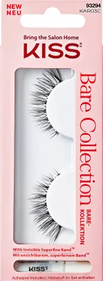 Immagine prodotto di KISS | Ciglia artificiali Bare Collection 03C - Striscia sottilissima - 1 paio - Look naturale, comodo da indossare