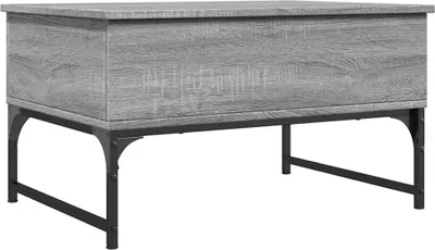Produktbild von vidaXL Couchtisch Grau Sonoma 70x50x40 cm Holzwerkstoff und Metall
