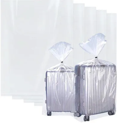 Image de Unyqoos® : Lot de 5 sacs de rangement transparents XXL, 100 x 150 cm, sacs de rangement réutilisables en PET, résistants à la poussière et à l'eau – idéaux pour les déménagements et le stockage