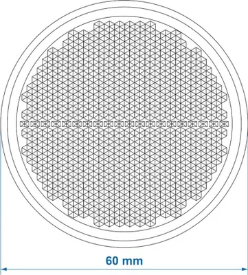 Produktbild von Reflektor bernsteinfarben 60mm selbstklebend
