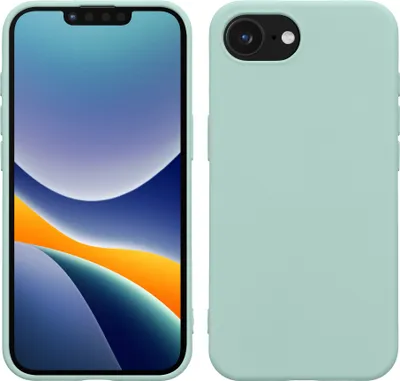 Produktbild von kwmobile Hülle kompatibel mit Apple iPhone 16e Hülle - gummierte TPU Silikon Handyhülle - Schutzhülle für kabelloses Laden - Case in Cool Mint